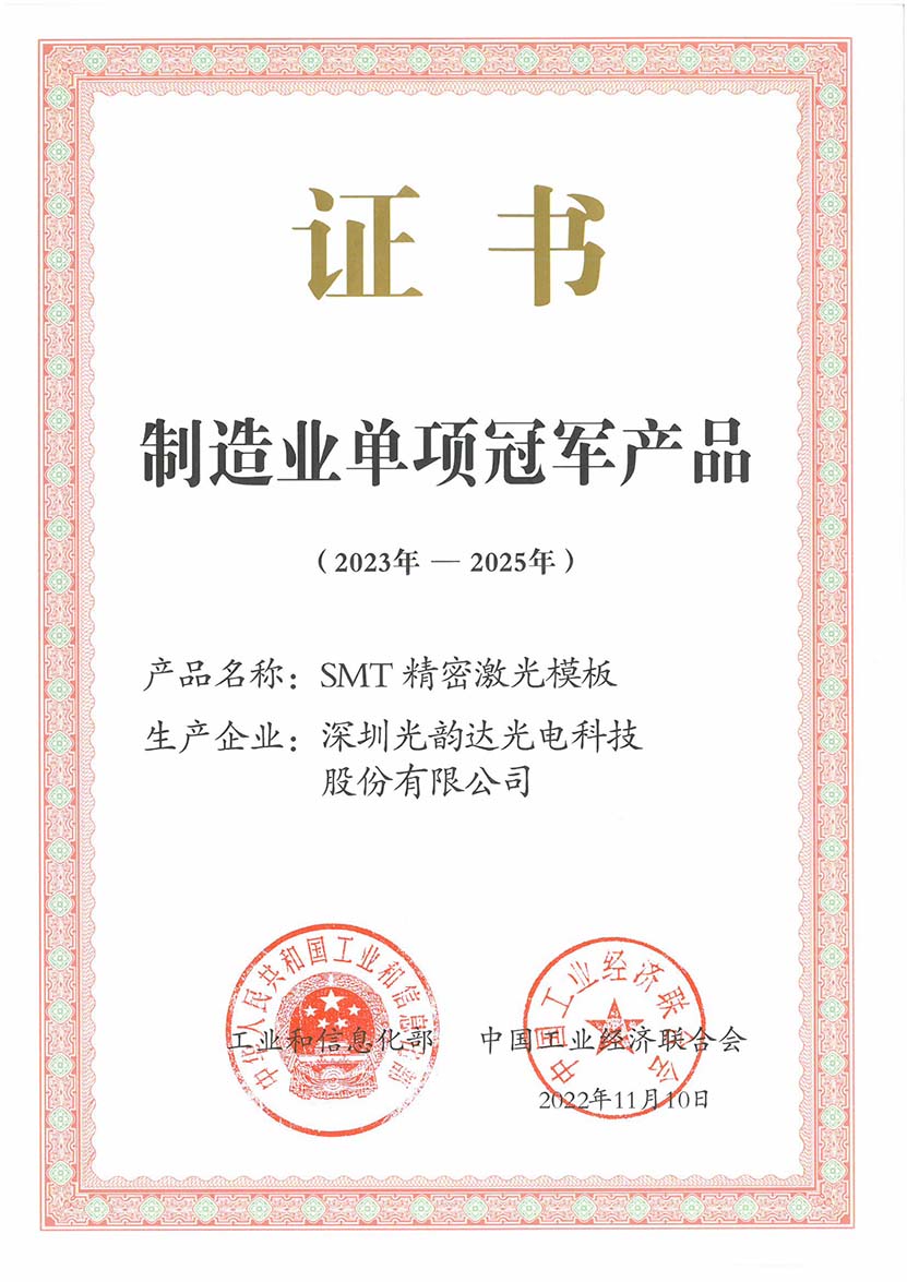 國家制造業(yè)單項冠軍